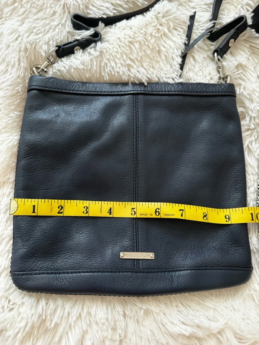 REBECCA MINKOFF Sapphire Blue Leather Crossbody Shoulder Bag Dust